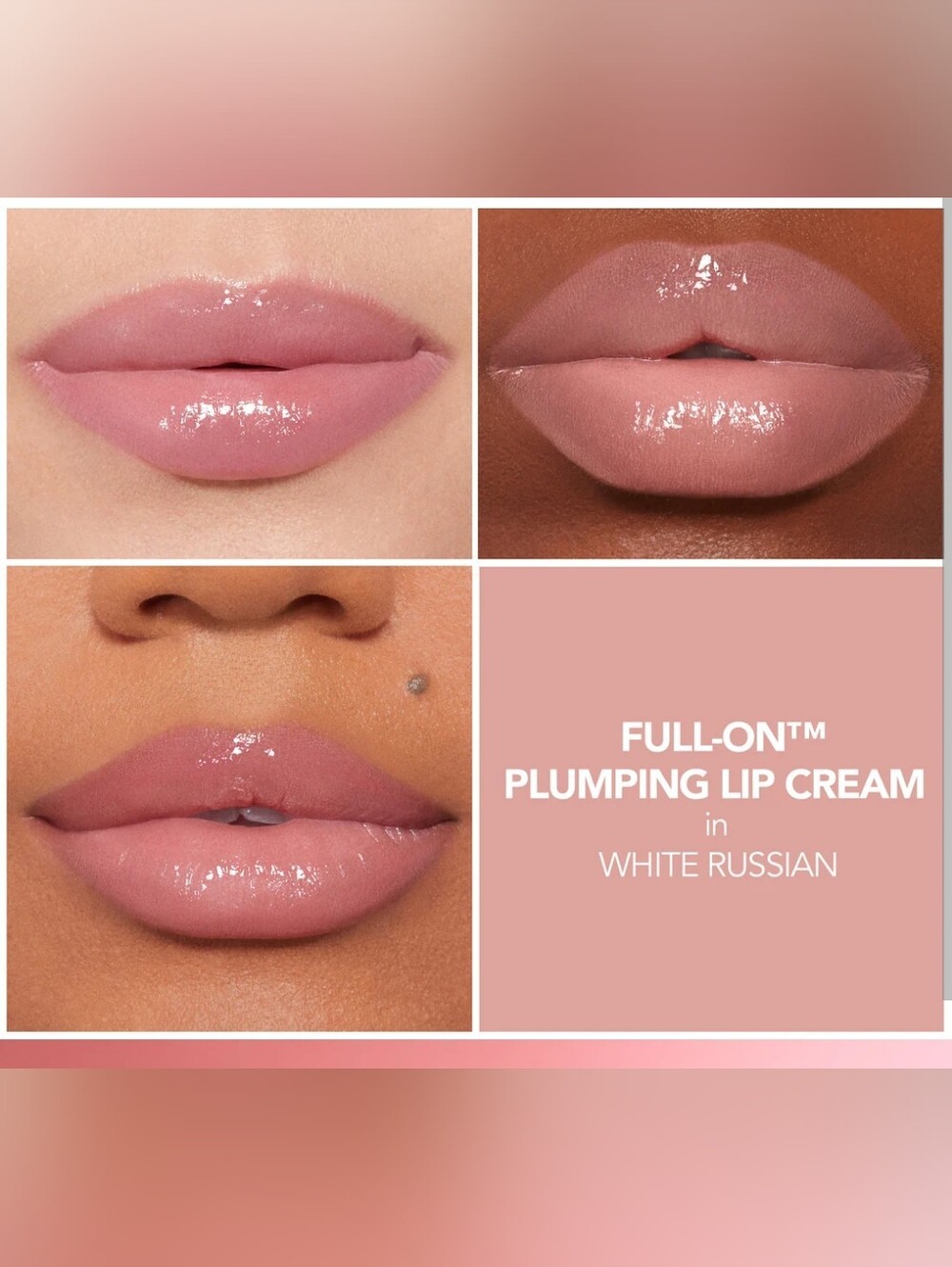 BUXOM Full-On Plumping Lip Cream in White Russian (Soft Pink) Mini Size